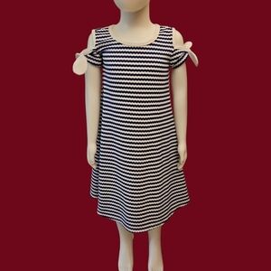 BONNIE JEAN Royal Blue and White Striped Sailor Coastal Summer Dress